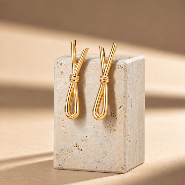 Boucle d'oreille ELEA - Plaqué Or 18 Carats